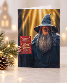 Wizard Invitation - Street Art Style Christmas Card - A5 Art Print or Wall Art