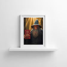 Wizard Invitation - Street Art Style Christmas Card - A5 Art Print or Wall Art