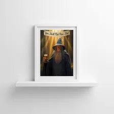 Wizard Says No Entry - Street Art Style Christmas Card - A5 Art Print or Wall Art