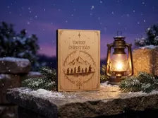 Journey Christmas Card - Silhouette Snowy Mountain Wooden Engraved Card - Adventure Fantasy Gift - Keepsake & Envelope