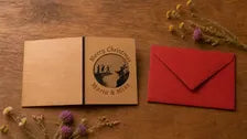 3 Brothers Christmas Card - Wooden Engraved Card - Magical Keepsake Gift