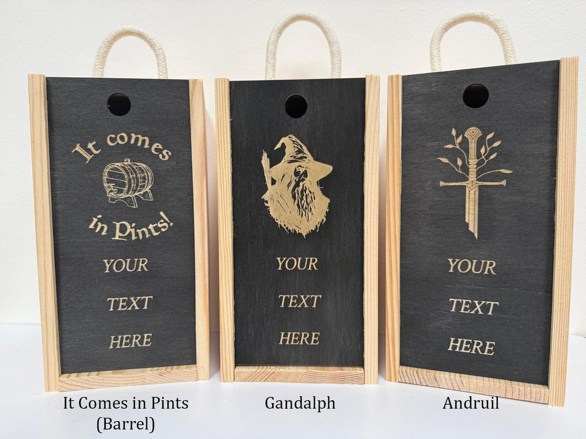 Lord of the Rings Inspired Engraved Highball Glass, another view