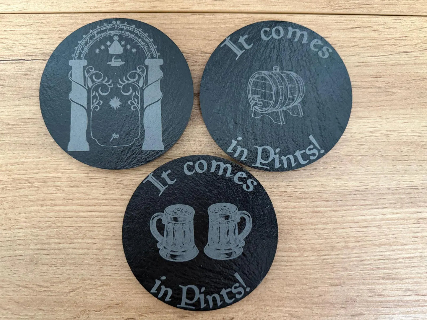 Lord of the Rings  - inspired slate coasters - choice of 6
