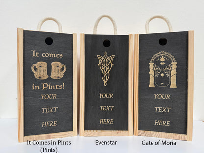 Lord of the Rings Inspired Engraved Highball Glass, another view