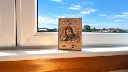 Milestone Birthday Card - Funny Fantasy Wooden Engraved Card - Personalised