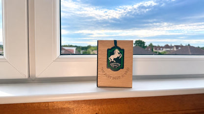 Village Inn Birthday Card with Hanging Decoration - Wooden Engraved Keepsake