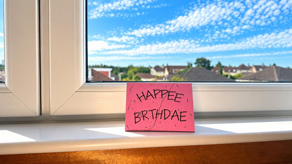 Happee Birthdae Card - Magical Wooden Engraved Birthday Card