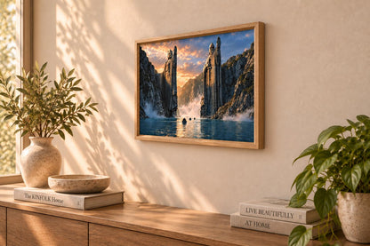 Pillars of the Kings Framed Print - Fantasy Wall Art A3