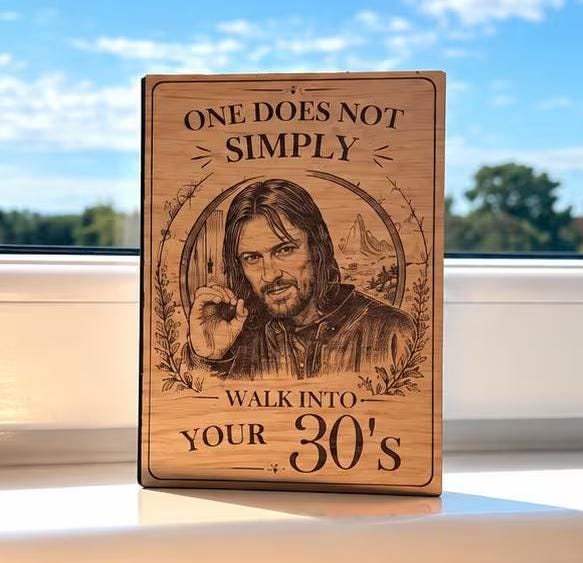 Milestone Birthday Card - Funny Fantasy Wooden Engraved Card - Personalised