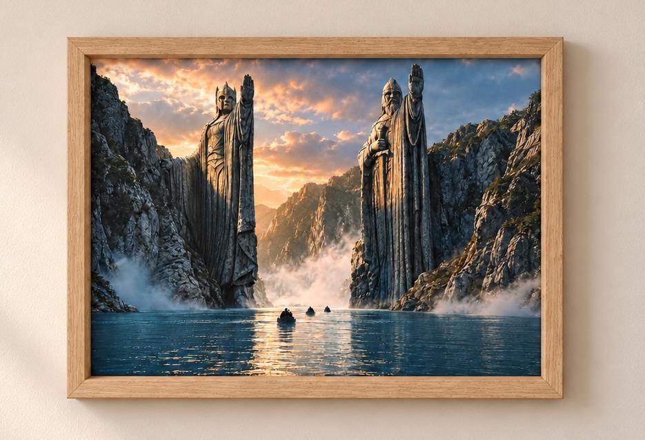 Pillars of the Kings Framed Print - Fantasy Wall Art A3