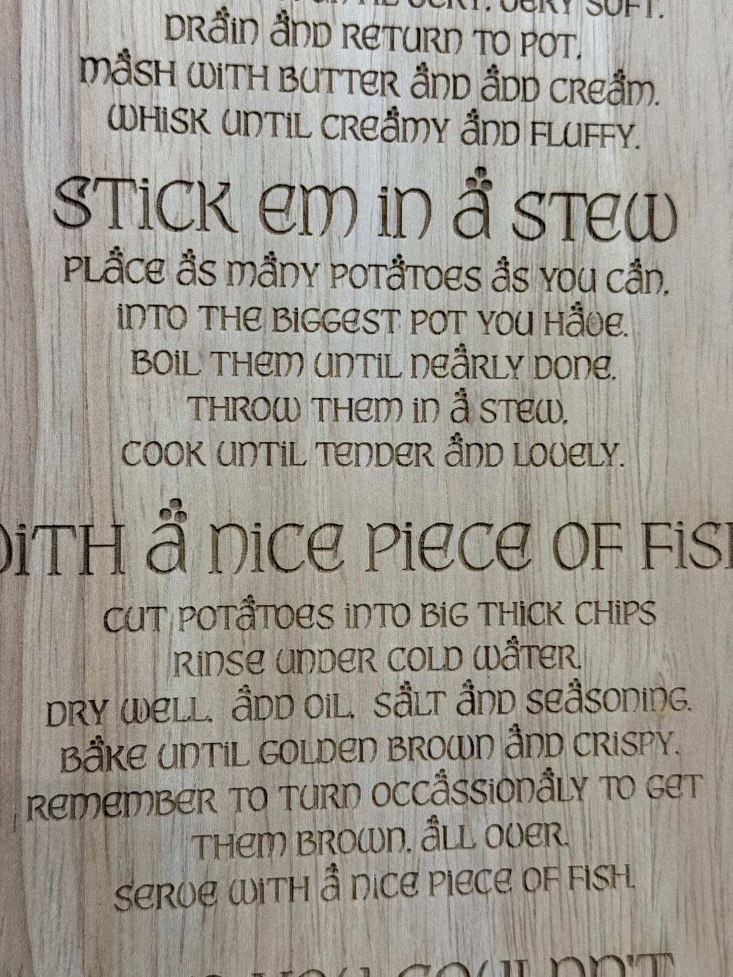 Lord of the Rings inspired Potatoes Chopping Board