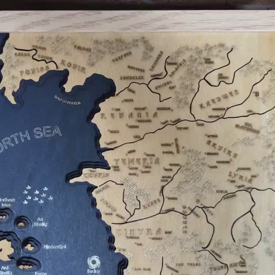 The Witcher Inspired 3D Relief Map Wall Art