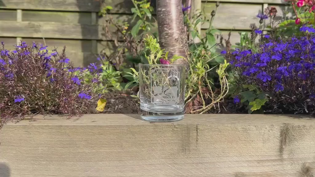 Green Dragon Pub Sign Engraved Whisky Glass