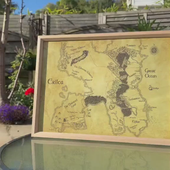 Erilea Fantasy Map Framed Print