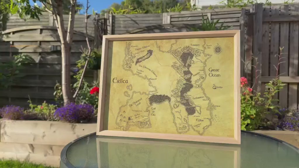 Erilea Fantasy Map Framed Print