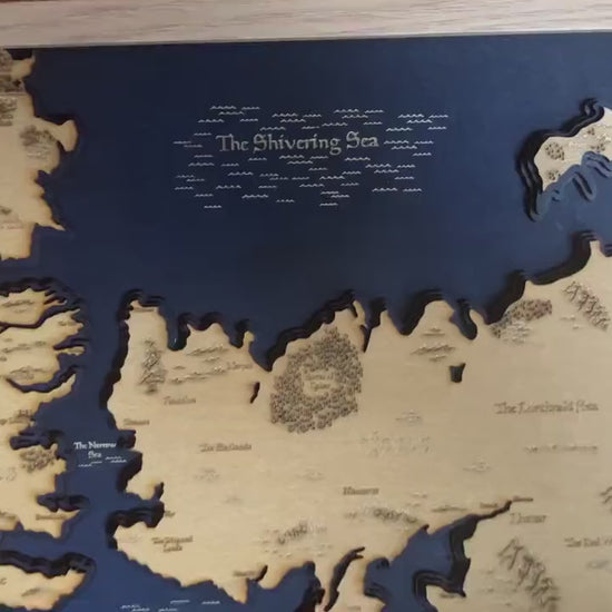 Game of Thrones 3D Wooden Relief Map