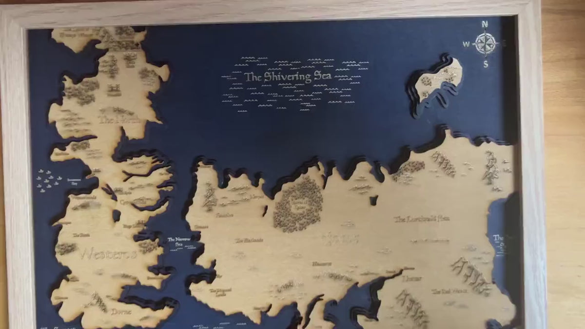 Game of Thrones 3D Wooden Relief Map