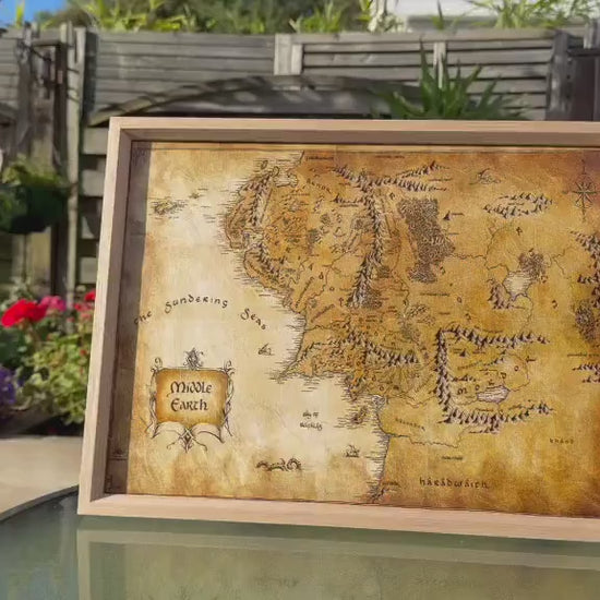Middle-earth Map Framed Print