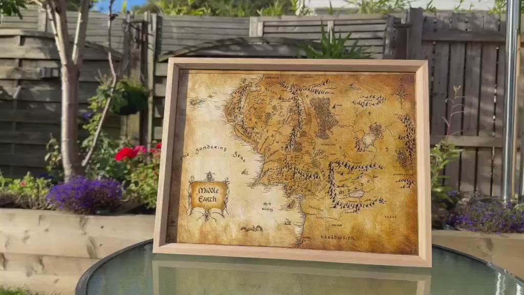 Middle-earth Map Framed Print