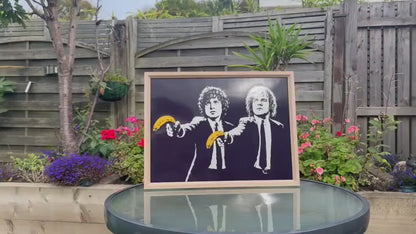 Hobbit Pulp Fiction Street Art Framed Print