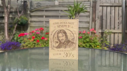 Milestone Birthday Card - Funny Fantasy Wooden Engraved Card - Personalised